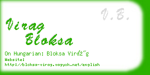 virag bloksa business card